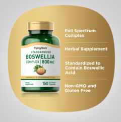 Boswellia Serrata 800mg x 150 Capsulas - Piping Rock - HealthCabin Suplementos Argentina