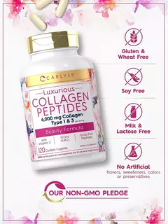 Multi Collagen Peptides (colágeno) X 120 Tabletas | Carlyle - HealthCabin Suplementos Argentina