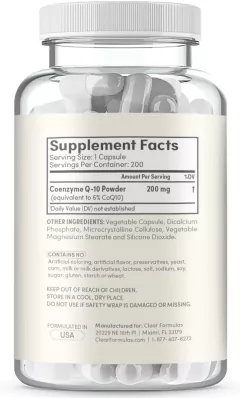 CoQ-10 200mg x 200 Capsulas | Clearformulas USA - comprar online