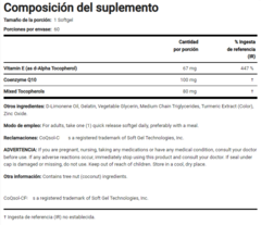 CoQSol-CF - CoQ10 - 100 Mg X 60 Softgels - Lindberg Usa - comprar online