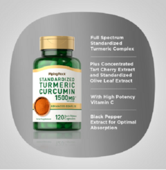 Turmeric Curcumin Complex 1500 Mg X 120 Capsulas - Piping Rock - tienda online