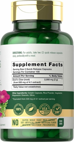 Devil's Claw - Garra Del Diablo 2000mg X 200 Capsulas | Carlyle - comprar online