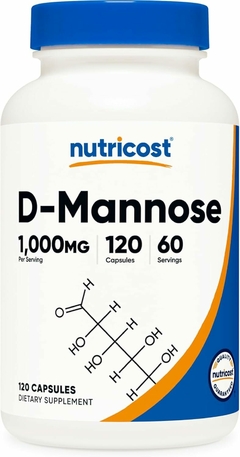 D-mannose 1000mg 120 Capsulas | Nutricost Usa | D-Manosa