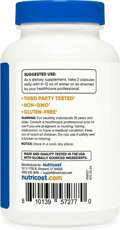 D-mannose 1000mg 120 Capsulas | Nutricost Usa | D-Manosa en internet