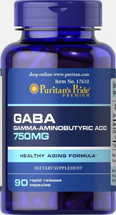 Gaba (gamma-amino-butírico) 750mg X 90 Caps - Puritan's Pride