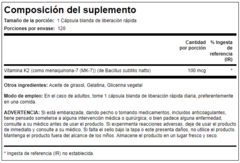 Vitamina K2 100 Mcg Con Mk-7 X 120 Caps - Piping Rock - comprar online