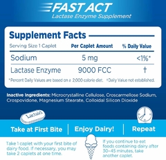 Lactaid Fast Act 60 Tabletas | Alivia Intolerancia A Lactosa - comprar online