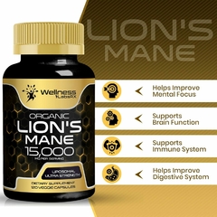 Lions Mane Mushroom 15000Mg X 120 Capsulas - Wellness Labs - Melena de Leon en internet