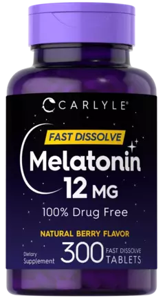 Melatonina 12 mg - 300 Comprimidos rápida disolución | Carlyle