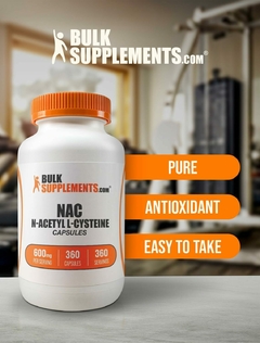 NAC 600mg - N-acetil-cisteína 360 Capsulas - BulkSupplements en internet