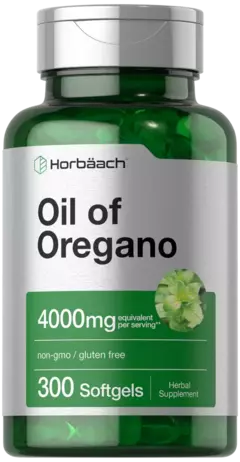 Oil Of Oregano 4000 Mg X 300 Softgels - Horbaach - Aceite de oregano