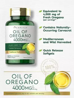 Oil Of Oregano 4000 Mg X 150 Softgels - Carlyle - Aceite de oregano - tienda online