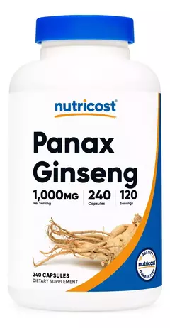 Panax Ginseng 1000mg X 240 Capsulas - Nutricost Usa