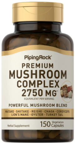 Premium Mushroom Complex 2750mg X 150 Caps - Piping Rock