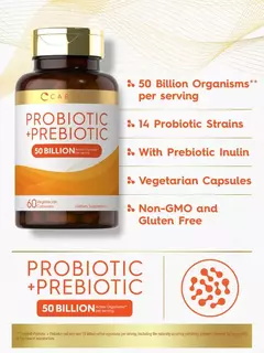 Probiotico 14-Strains 142 Mg + Prebiotic X 60 Caps. | Carlyle - tienda online