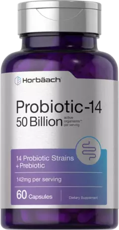 Probiotic-14 142 Mg + Prebiotic X 60 Caps | Horbaach Usa