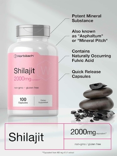 Shilajit 2000 Mg | 100 Caps | Horbaach - tienda online