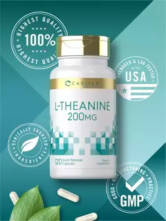 L-teanina / L-Theanine 200 Mg x 120 Capsulas | Carlyle en internet
