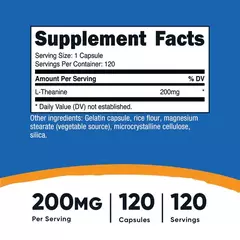 L-teanina / L-Theanine 200 Mg x 120 Capsulas | Nutricost - comprar online