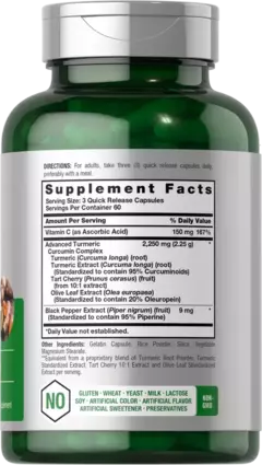 Turmeric Curcumin C/ Bioperine 2250mg x 180 Caps. - Horbaach - comprar online