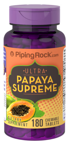 Ultra Papaya Supreme Enzimas X 180 Comestibles - Piping Rock