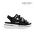 SANDALIA ABROJOS Y CORDONES NEGRO (BRENDA) - ModalShop