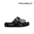Imagen de SANDALIA BAJA DOBLE FAJA CON HEBILLA NEGRO CHAROL (459022)