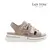 SANDALIA ABROJOS Y CORDONES BEIGE (BRENDA) - comprar online