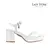 SANDALIA TACO CUADRADO PULSERA Y HEBILLA BLANCO (YAMILE) - ModalShop