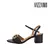 SANDALIA TACO BAJO APLIQUE HEBILLA NEGRO (629111847286) - ModalShop