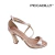 SANDALIA TIRA CRUZADA Y TALON ORO CON ROSA (727055) - comprar online