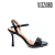 SANDALIA FAJA Y PULSERA TACO ALTO FINO NEGRO (655210029918) - comprar online