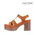 SANDALIA TACO CUADRADO PLATAFORMA PULSERA Y HEBILLA CAMEL (ADALUZ) en internet