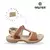 SANDALIA 1 VELCRO MARRON CON NUDE (25309) - comprar online