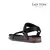 SANDALIA BAJA APLIQUES Y ABROJO NEGRO (TURQUESA) - comprar online
