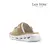 SANDALIA BAJA DOBLE FAJA CON ABROJO BEIGE (FERNANDA) - comprar online
