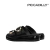 SANDALIA BAJA DOBLE FAJA CON HEBILLA NEGRO CHAROL (459022) - tienda online