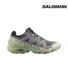 Zapatillas Salomon Speedcross 6 Trail Running Gris y Verde Mujer