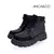 BOTA CORTA ACORDONADA NEGRO (JANA) - tienda online