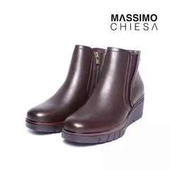 Botas Massimo Chiesa Francine Taco Chino y Cierre Chocolate