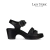 Sandalias Lady Stork Isa Doble Faja y Pulsera con Hebilla Negro
