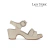 Sandalias Lady Stork Isa Doble Faja y Pulsera con Hebilla Blanco