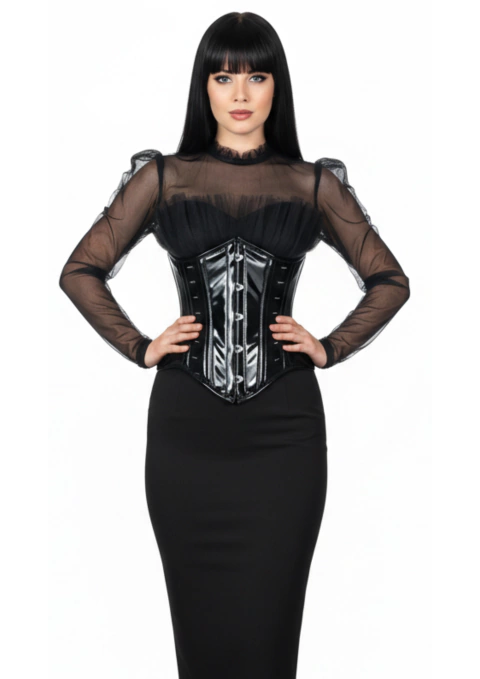 Corselet Vinyl Temptation com spikes - comprar online