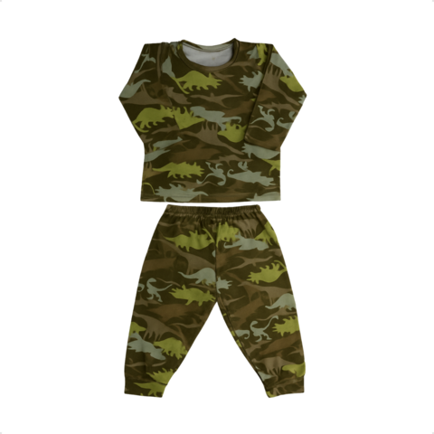 Pijama Menino Dinossauro Camuflado