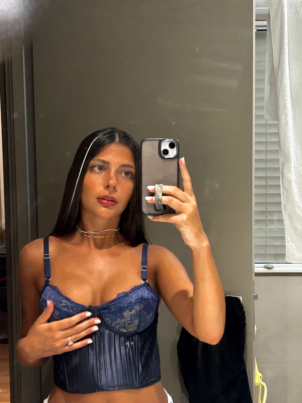 Corset Paula azul noche