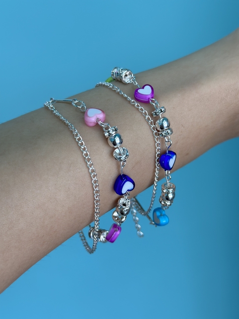 Pulsera girl corazones