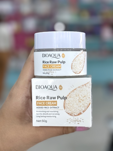 Crema facial hidratante de arroz Bioaqua