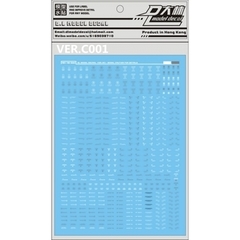 DL Decal C001 Warning Blanco y Gris