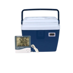 Kit Caixa Térmica 12 Eps Com Termômetro Digital e Termo-Higrômetro Lcd HTC 2