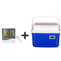 Kit Caixa Térmica 5 Litros com Termômetro Digital e Termo-higrômetro Digital LCD HTC 2 - comprar online